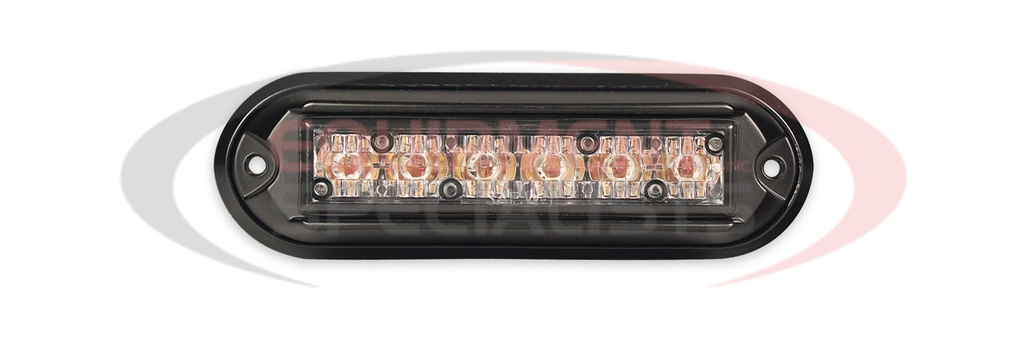 GHOST® Single Surface Mount Light, 10-30v - Black Housing, Solid Color - Amber LEDs