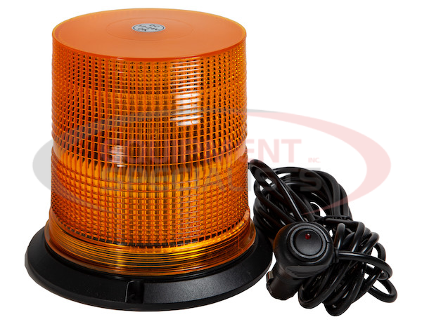 6.5 Inch by 6.5 Inch Amber LED Beacon Light With Tall Lens