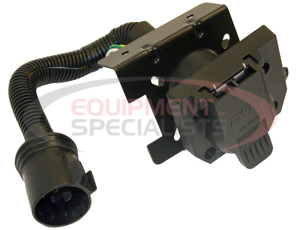 7-Way Dual-Plug OEM Trailer Connector with 8 Inch Prewired Cable