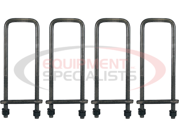 14 Inch Square Bend 5/8 Inch U-Bolt Kit-4 Sets