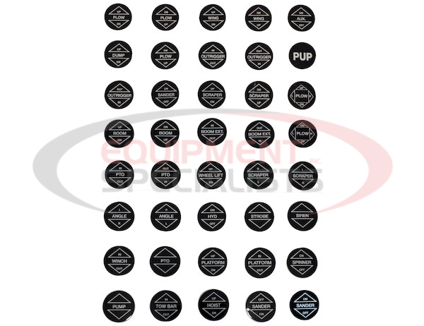 Remote Valve Cable Control Knob Decal Sheet