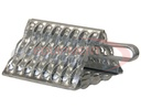 Orange Powder Coated Galvanized Serrated Wheel Chock with Handle 9x10x6 Inch