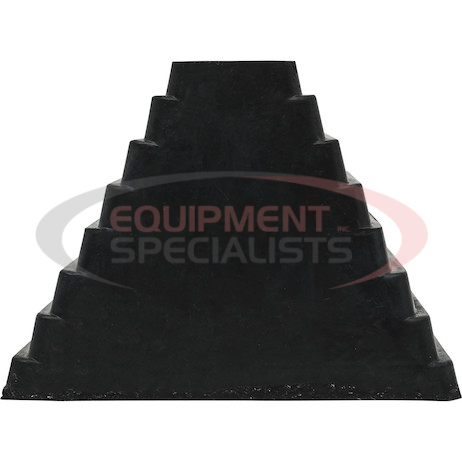 Heavy Duty Rubber Wheel Chock with Chain Eye 10x8x6 Inch
