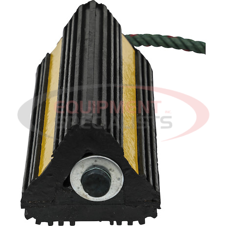 Rubber Wheel Chock Set 4x4x8 Inch with 3 Foot Rope