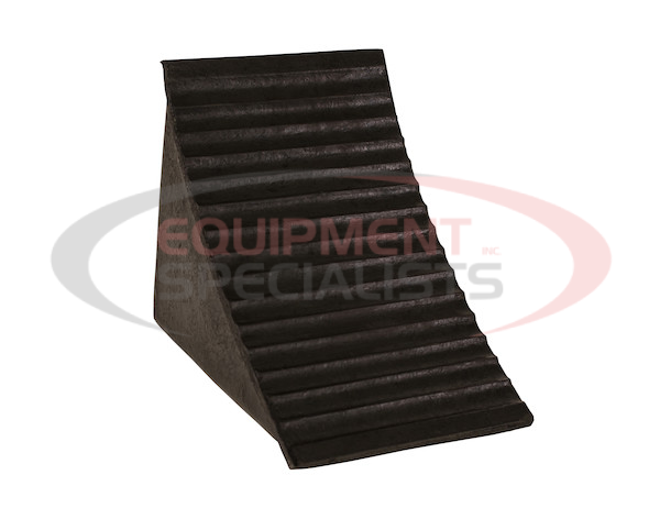 Heavy Duty Rubber Wheel Chock with Molded-In Handle/Chain Eye 7x10.25x8.13 Inch