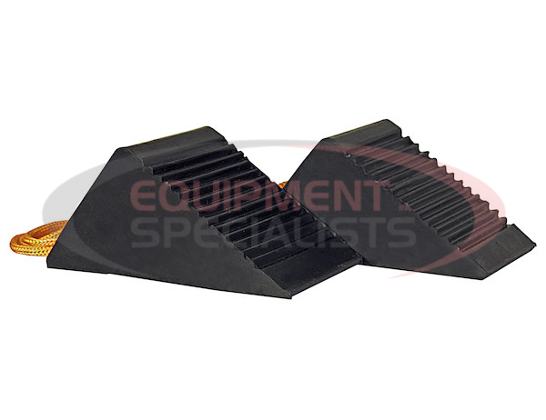 Mini Rubber Wheel Chock Set 3x5x2.25 Inch with 3 Foot Rope