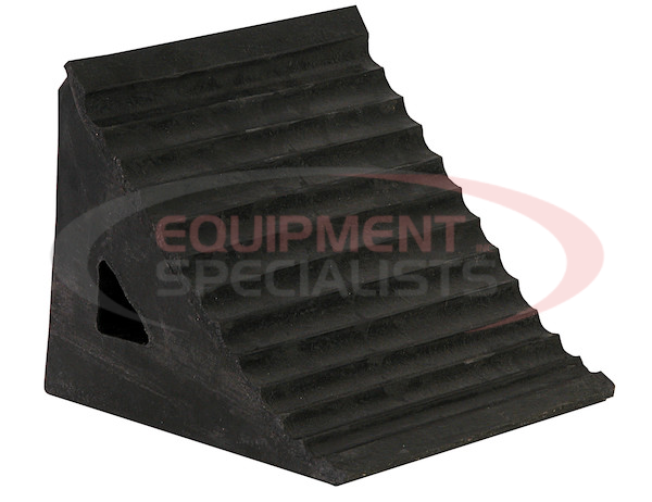 Rubber Wheel Chock with Chain Eye 9.5x7x7 Inch