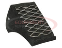 BLACK POLYURETHANE WHEEL CHOCK WITH GRATING BASE 7X12X8 INCH