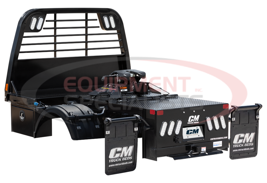 LENGTHS 9'4&quot;, HEADACHE RACK Steel Tube DECK 1/8&quot; Treadplate FRAME RAILS 4&quot; Structural Channel Steel CROSSMEMBERS 3&quot; x 3/16&quot; Channel REAR SKIRT Solid One Piece Between Runners GN HITCH 30,000 lb-rated CURT Rail System Compatible with GN or 5th Wheel BP HITCH 18,500 lb. B&amp;W Hitch with Receiver Tube SIDE RAILS 3/8&quot; x 2&quot; Side Rails with Stake Pockets on Fuel Deck FUEL FILL Angled REAR LIGHTING Clear LED Oval MARKER LIGHTING Bullet DOT Approved LED TOOLBOX Two in Front TOOLBOX HANDLE T Handle Compression FENDERS Molded Plastic with Hanger Bars