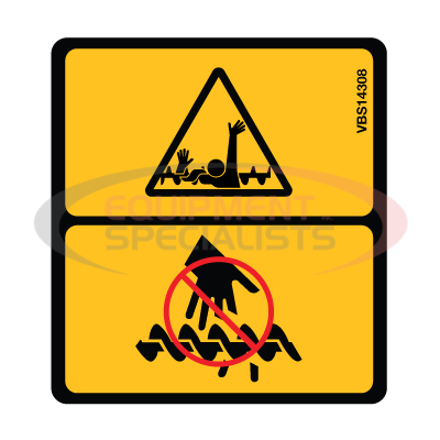 DECAL, VBS , WARNING, AUGER