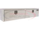 18x16x96 Inch White Steel Topsider Truck Box