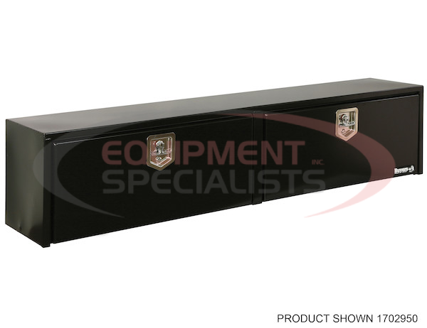 18x16x72 Inch Black Steel Topsider Truck Box