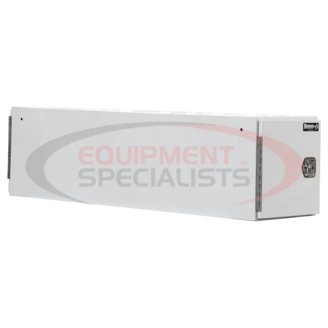 24x24x96 Inch White Steel Straight Side Tunnel Truck Tool Box with Shelf