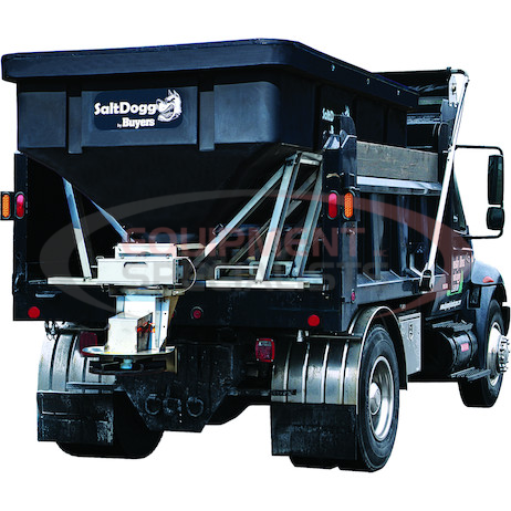 6.0 Cubic Yard Electric Black Poly/Stainless Steel Hopper Spreader, Auger