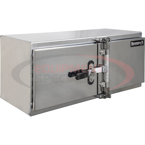 18x24x72 Inch Smooth Aluminum Barn Door Underbody Truck Tool Box Series with Stainless Steel Doors - Double Barn Door, Cam Lock Hardware