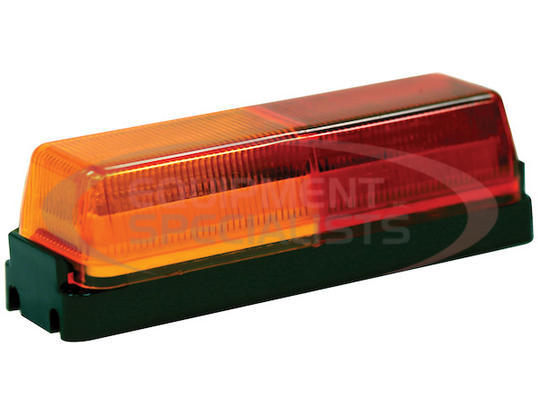 3.75 INCH AMBER/RED RECTANGULAR MARKER/CLEARANCE LIGHT KIT WITH PLUG/BRACKET