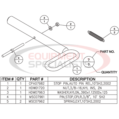 STOP PIN KIT, HD SH2, 2002