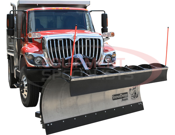 SnowDogg Full Trip Stainless Municipal Plow Assembly 11 Foot x 36 Inch-Drop Pin