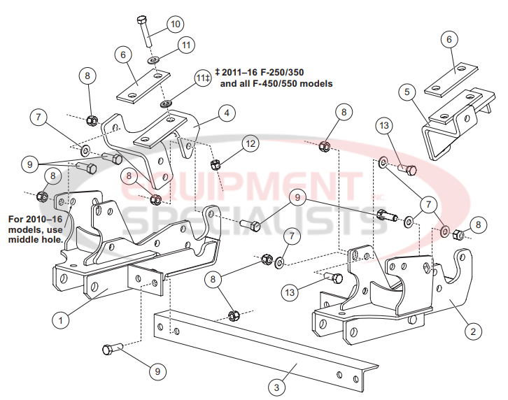 MOUNT KIT FORD SD 2010- F250 - F550