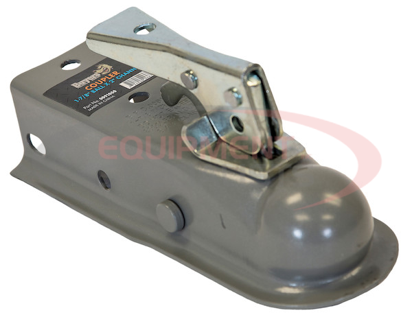 Straight Tongue Coupler - 2 Inch Ball, 2 Inch Channel, 350 Pound Tongue Weight, Primed Steel