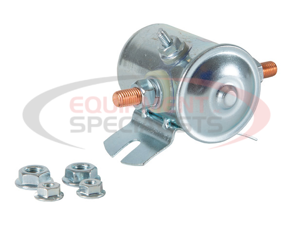 Continuous Duty 12 Volt Steel Case Insulated Solenoid GND To Activate