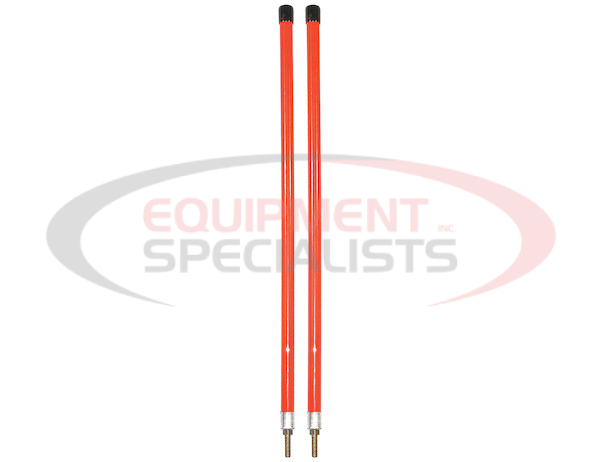3/4 x 28 Inch Fluorescent Orange Bumper Marker Sight Rods with Hardware