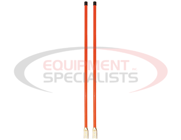 3/4 X 36 INCH FLUORESCENT ORANGE BOLT-ON BUMPER MARKER SIGHT RODS WITH HARDWARE