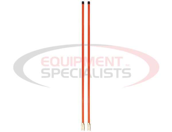 3/4 x 48 Inch Fluorescent Orange Bolt-On Bumper Marker Sight Rods with Hardware