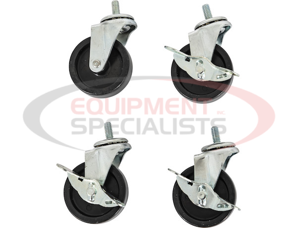 SAM Rol-A-Blade Caster Replacement Kit - 3 Standard/1 Locking