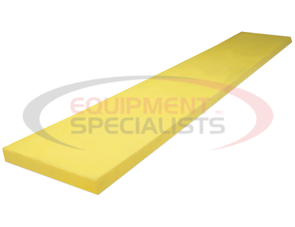 SAM Yellow Polyurethane Cutting Edge for Municipal Snow Plows - 1-1/2 x 8 x 144 In., No Holes