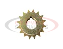 Replacement 1 Inch 16-Tooth Yellow Zinc Gearbox Sprocket with Set Screws for #40 Chain