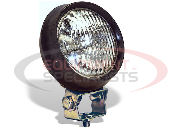 5 Inch Clear Round Incandescent Flood Light - Black Housing