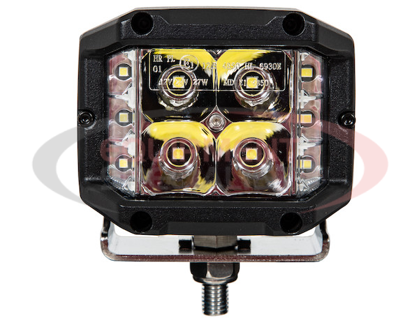 ULTRA BRIGHT WIDE ANGLE 4 INCH BY 3 INCH RECTANGULAR LED CLEAR SPOT-FLOOD COMBINATION LIGHT
