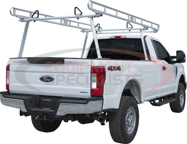 Black Powder-Coated Aluminum Truck Ladder Rack