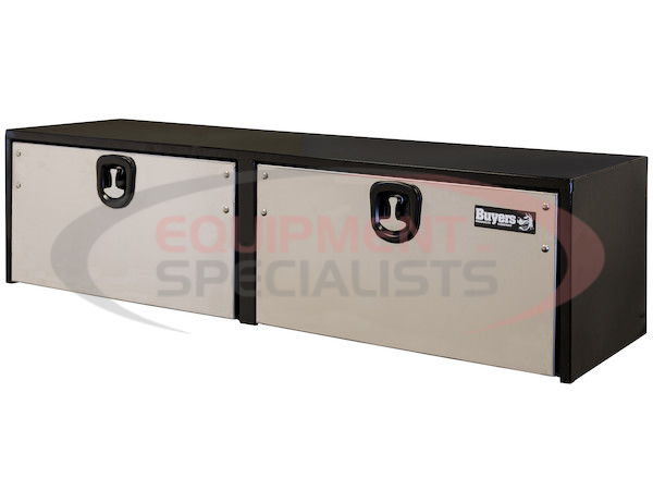 18x18x72 Inch Black Steel Truck Box With 2 Stainless Steel Doors