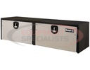 18x18x72 Inch Black Steel Truck Box With 2 Stainless Steel Doors
