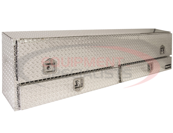 72 INCH DIAMOND TREAD ALUMINUM CONTRACTOR TRUCK BOX WITH DRAWERS