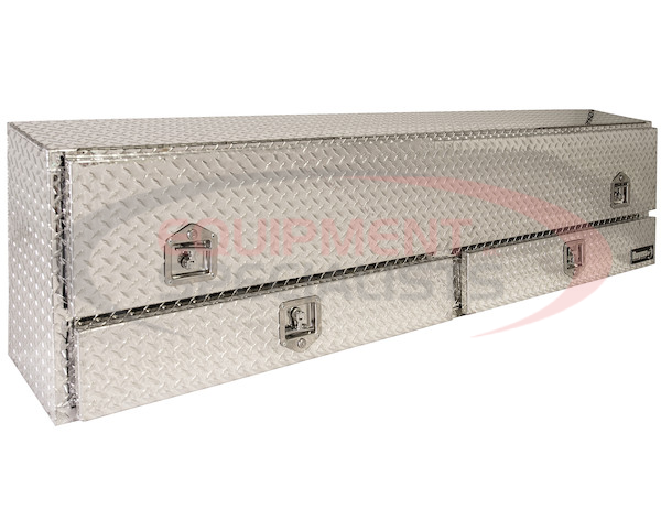 21x13x88 Inch Diamond Tread Aluminum Pick-Up Truck Contractor With Lower Drawers Topsider