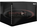 24x24x30 Inch Black Smooth Aluminum Underbody Truck Tool Box - Double Barn Door, 3-Point Compression Latch