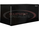 18x18x48 Inch Pro Series Black Smooth Aluminum Underbody Truck Box with Barn Door - Double Barn Door, 3-point Compression Latch