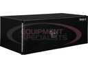 18x24x36 Inch Pro Series Black Smooth Aluminum Underbody Truck Box with Barn Door - Double Barn Door, 3-point Compression Latch