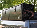 16x13x72 Inch Gloss Black Diamond Tread Aluminum Topsider Truck Box