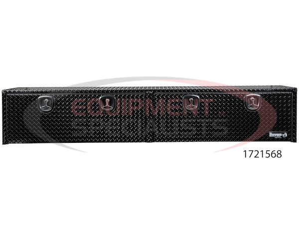 18x16x96 Inch Gloss Black Diamond Tread Aluminum Topsider Truck Box