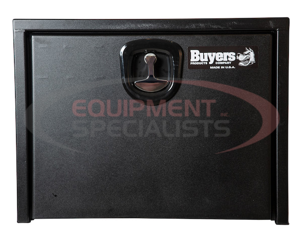 24x24x24 Inch Textured Matte Black Steel Underbody Truck Box with 3-Point Latch