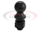 2-5/16 Inch Black Hitch Ball With 1-1/2 Shank Diameter x 2-3/4 Long+2 Inch Riser