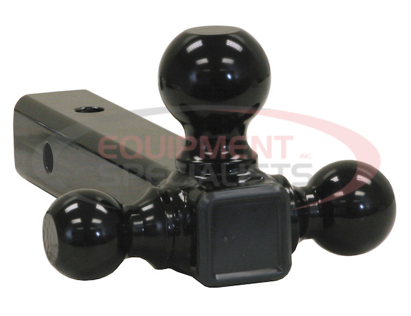 Tri-Ball Hitch-Tubular Shank with Black Towing Balls