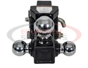 Tri-Ball Hitch with Pintle Hook and Chrome Towing Balls - 2-1/2 Inch Receiver