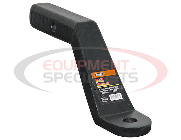 2 Inch Heavy-Duty Ball Mount 6 Inch Drop x 9-3/8 Long Tube Black For 1 Inch Hole