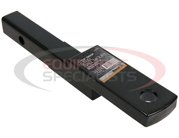 1-1/4 Inch Basic Fixed Flat Ball Mount Black