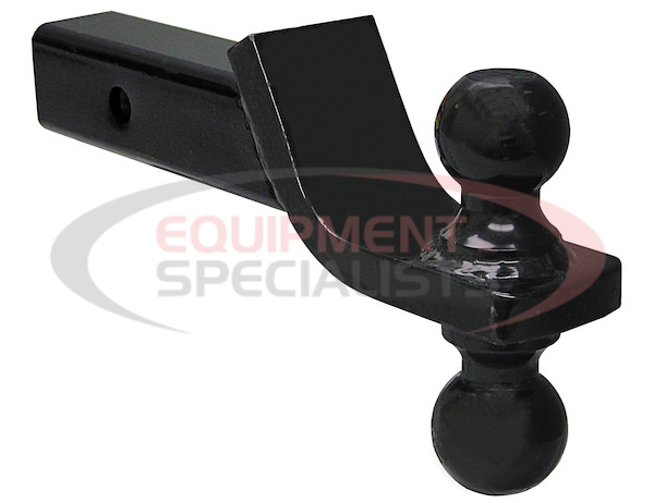 Towing Ball Mount With Dual Black Balls - 2 Inch And 2-5/16 Inch Balls
